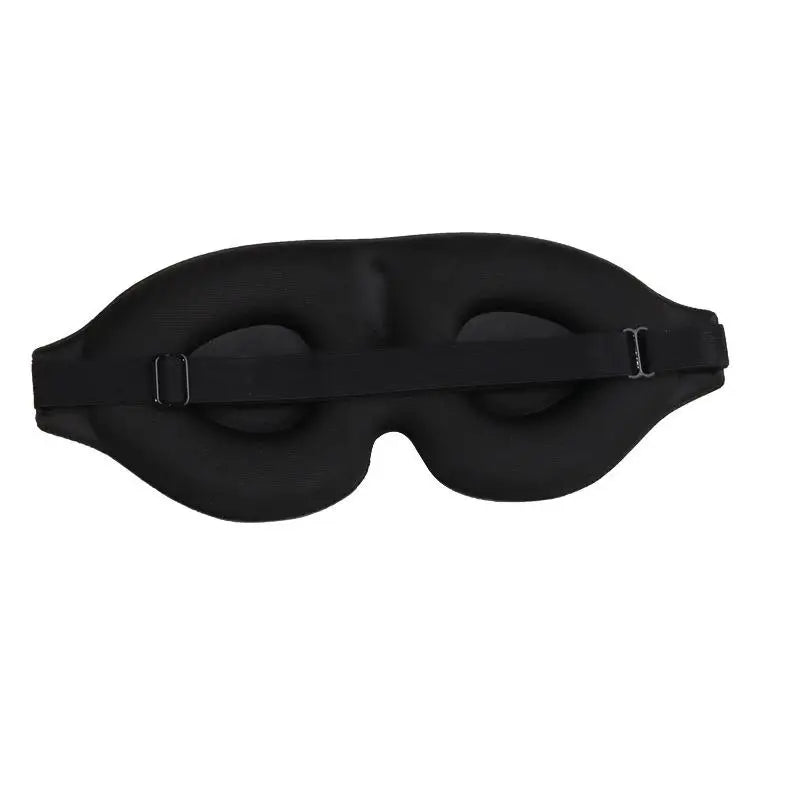 Black 3D Sleep Eye Mask – Adjustable, Breathable Light Blocker Sleep Eye Mask PLUSH 1Pc