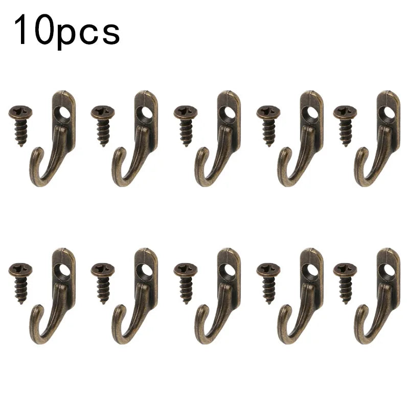 Zinc Alloy Vintage Bronze Wall Hooks – Multi-Purpose Hangers Wall Coat Hooks PLUSH 10PCS