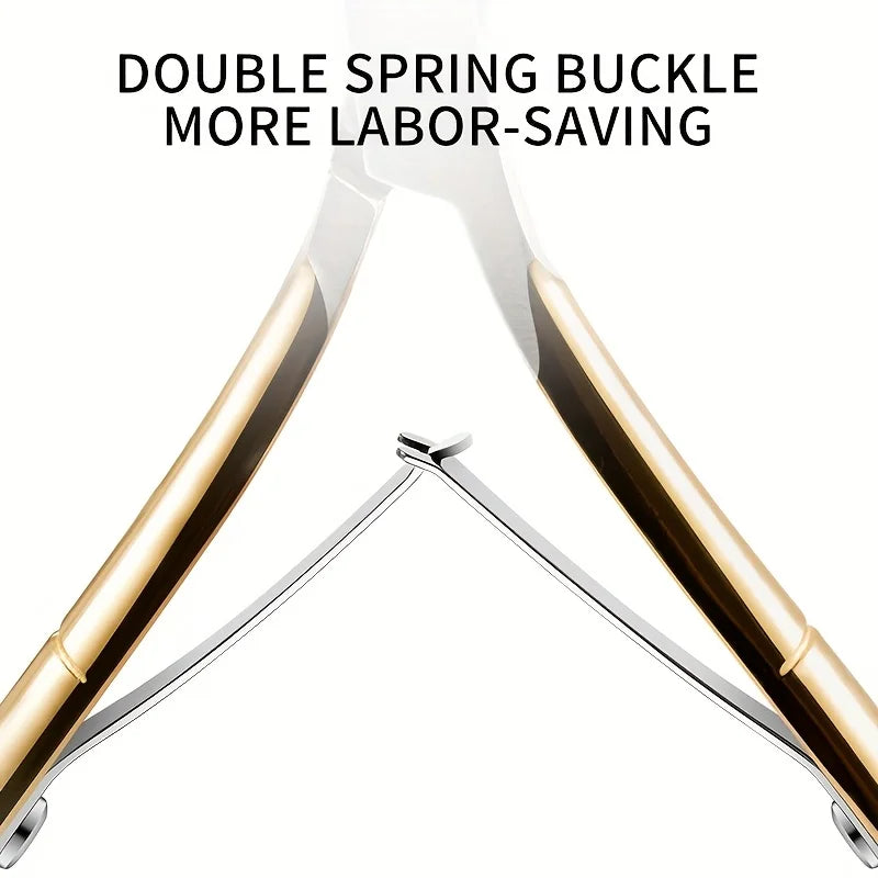 Stainless Steel Cuticle Scissors & Nail Cuticle Pusher Set Nail Cuticle Tool Set PLUSH