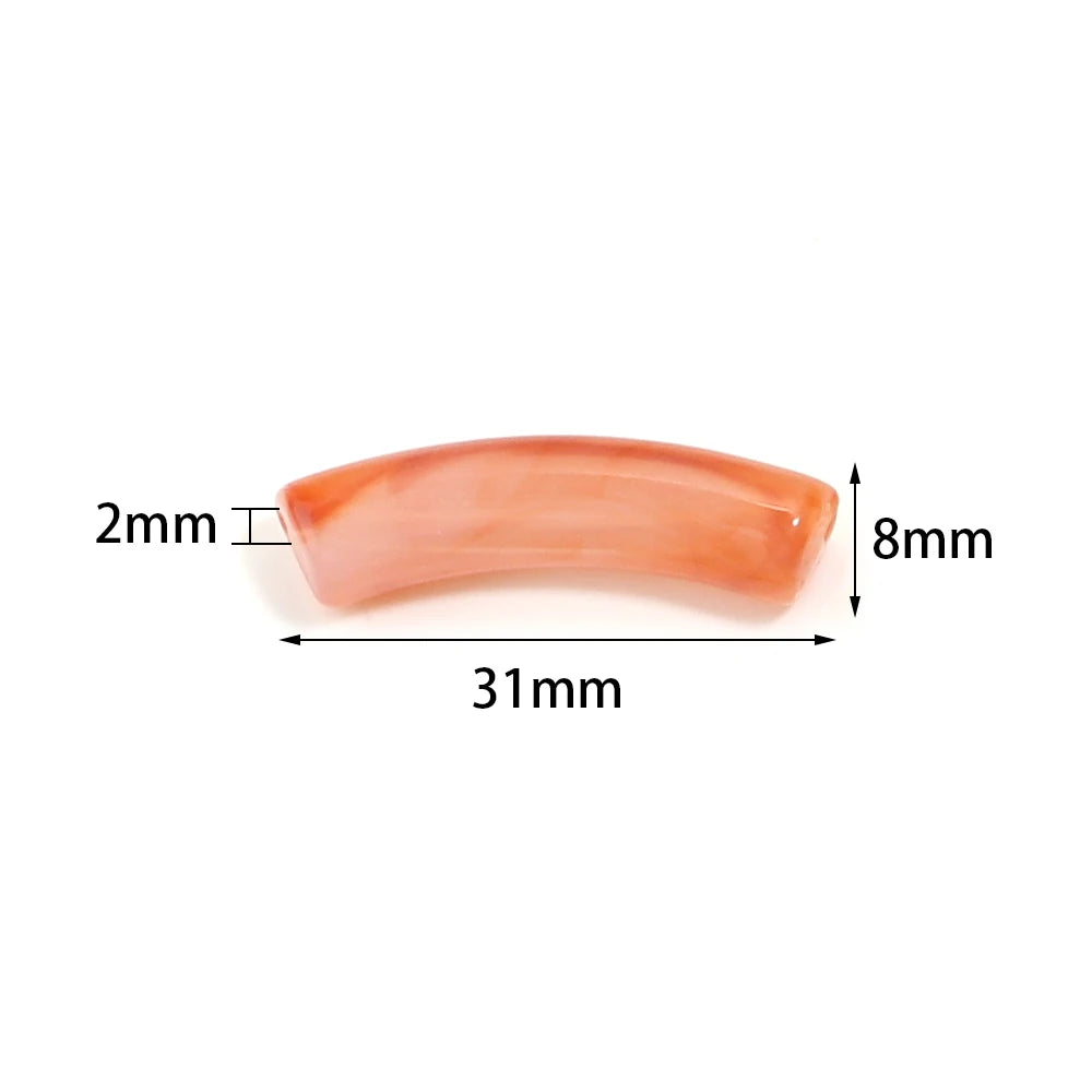 30pcs Curved Cloud Acrylic Spacer Beads – DIY Jewelry Making Acrylic Spacer Beads PLUSH