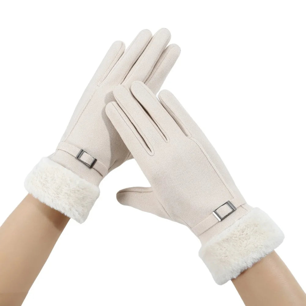 Women's Winter Touchscreen Gloves – Warm Windproof Mittens Winter Touchscreen Gloves PLUSH Beige