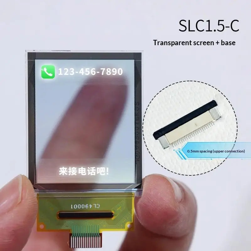 1.5" Transparent PMOLED 128x64 65K Color SPI Display – DIY OLED Display Module PLUSH B