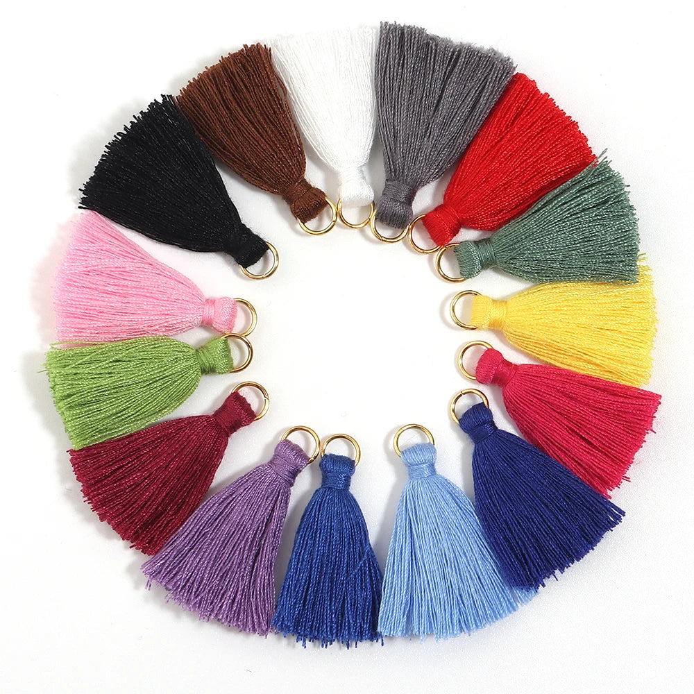 10pcs Mini Silky Tassel Charms 3.5cm – DIY Jewelry Making Tassel Jewelry Charms PLUSH