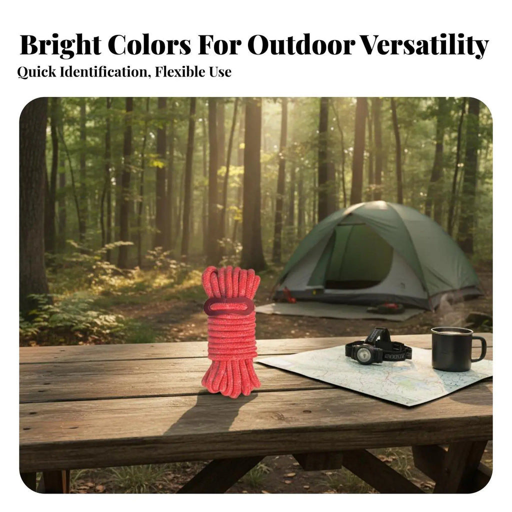 4M Reflective Tent Rope with Tensioner | Camping Guy Line Camping Tent Rope PLUSH