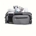 Large Stroller Organizer Bag – Multi-Compartment Oxford Cloth Stroller Organizer Bag PLUSH Gray