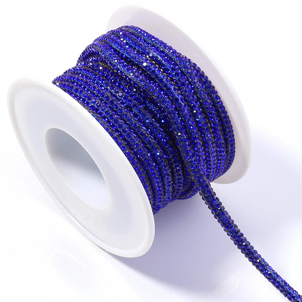 5 Yards Crystal Rhinestone Cup Chain – DIY Jewelry & Crafts Rhinestone Cup Chain PLUSH deep blue 4mm