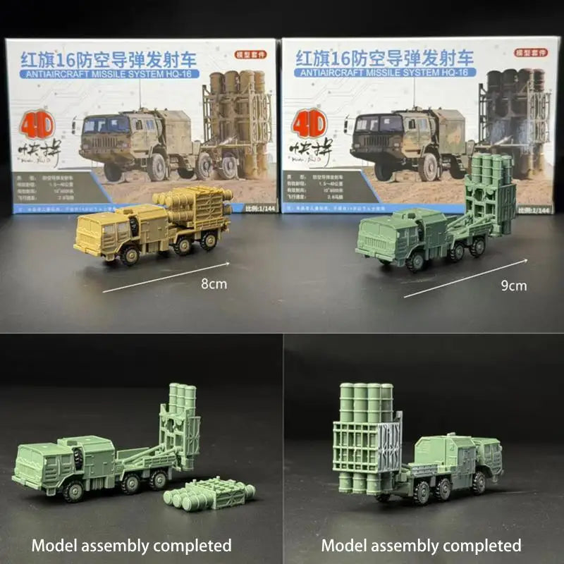 1/144 HQ16 Missile Launcher 4D Assembly Military Model Kit Military Model Kit PLUSH 1PCS
