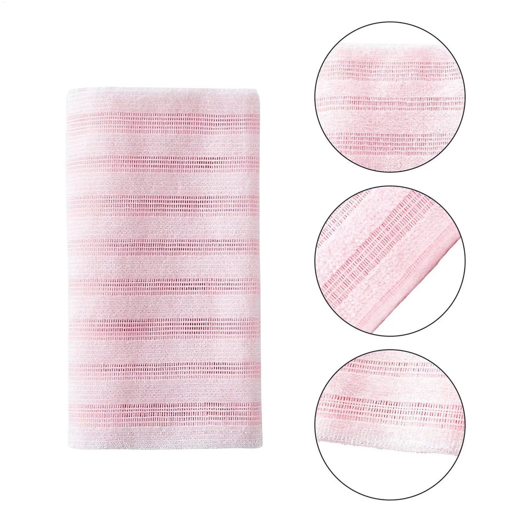 Silver-Ion Exfoliating Back Scrubber Towel – Ultra-Long Bath Exfoliating Bath Towel PLUSH