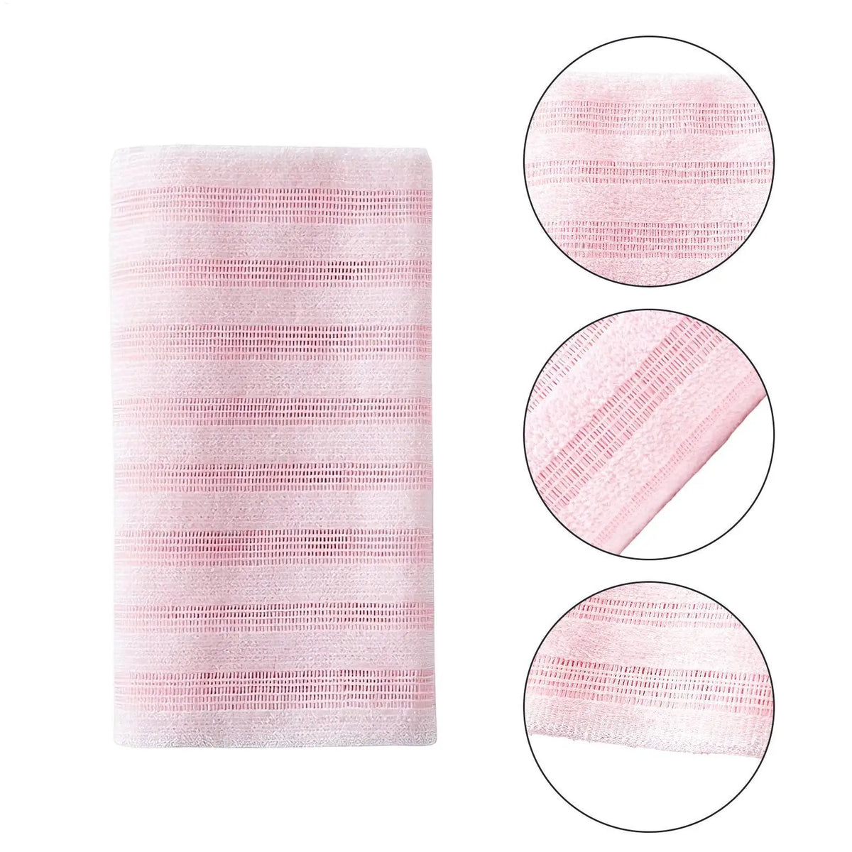 Silver-Ion Exfoliating Back Scrubber Towel – Ultra-Long Bath Exfoliating Bath Towel PLUSH