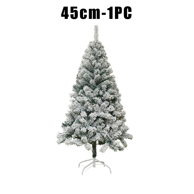 Snowy Flocked Christmas Tree – Frosted PVC Pine Holiday Decor Artificial Christmas Tree PLUSH 45cm 1PC