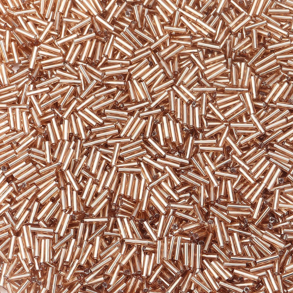 10g 2mm Glass Tube Rice Seed Beads – DIY Jewelry Spacers Glass Seed Beads PLUSH champagne