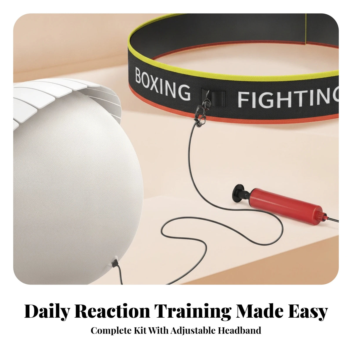 Boxing Reaction Ball with Headband – Adjustable Training Set Boxing Training Equipment PLUSH