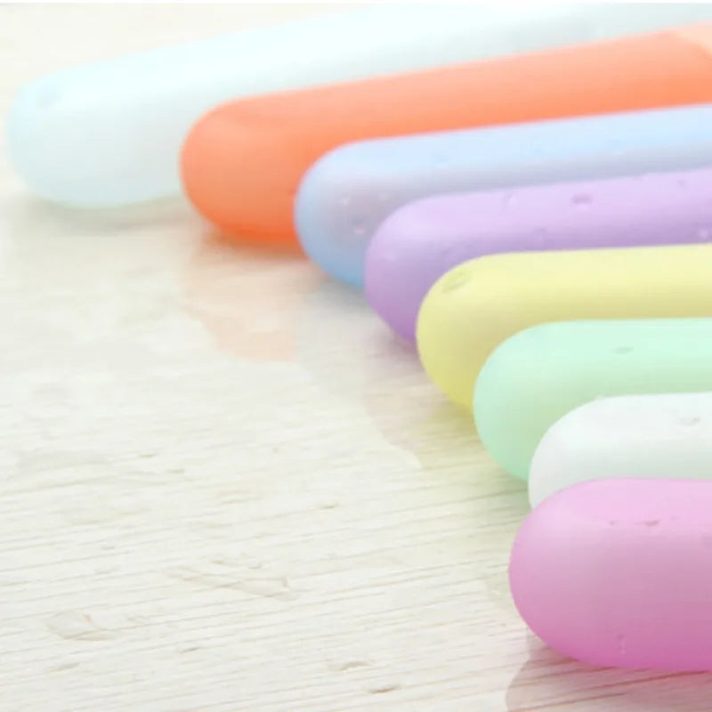 Candy Color Frosted Toothbrush Travel Case – Dustproof Box Toothbrush Travel Case PLUSH