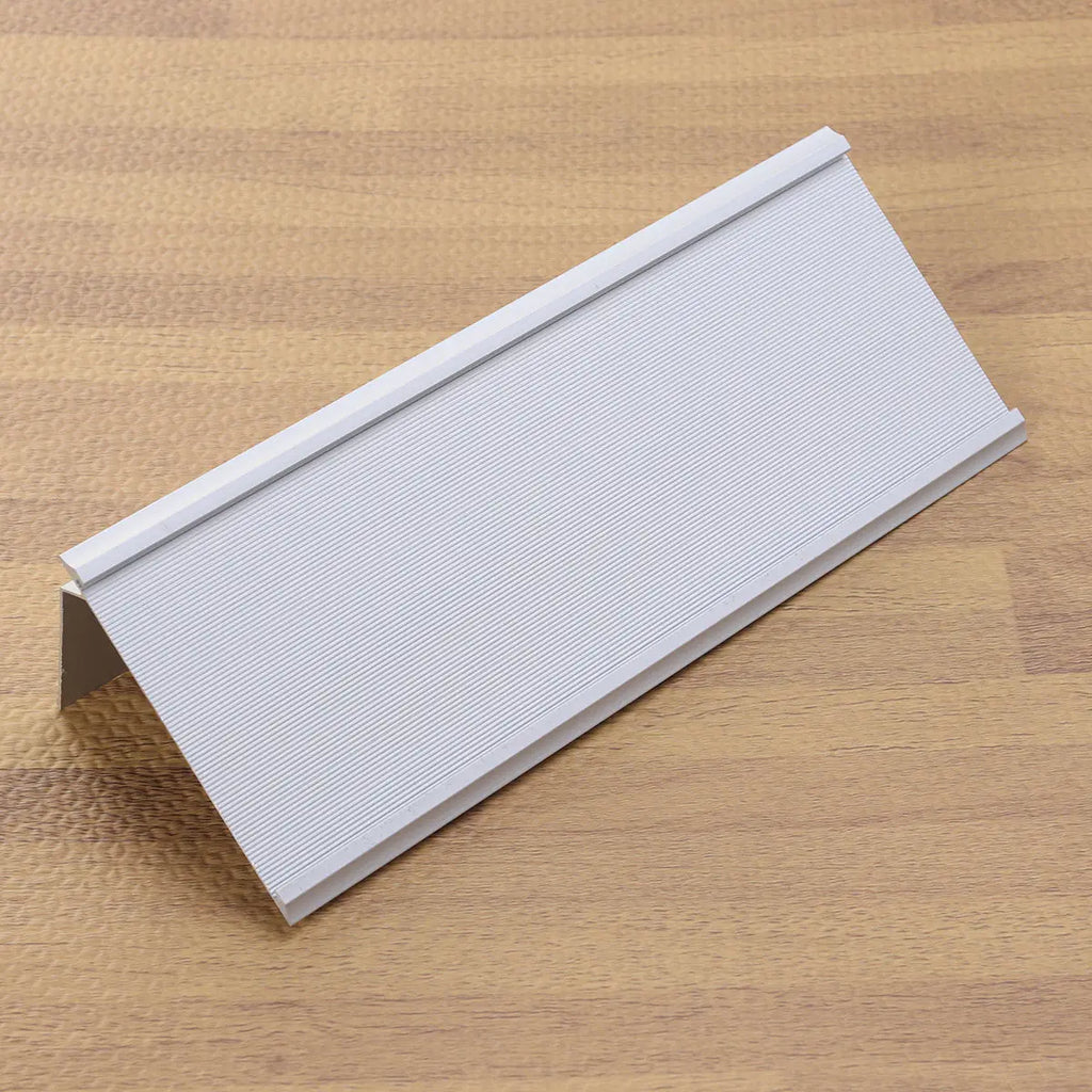 Silver Aluminum Business Card Holder – Desk Nameplate Organizer Business Card Holder PLUSH