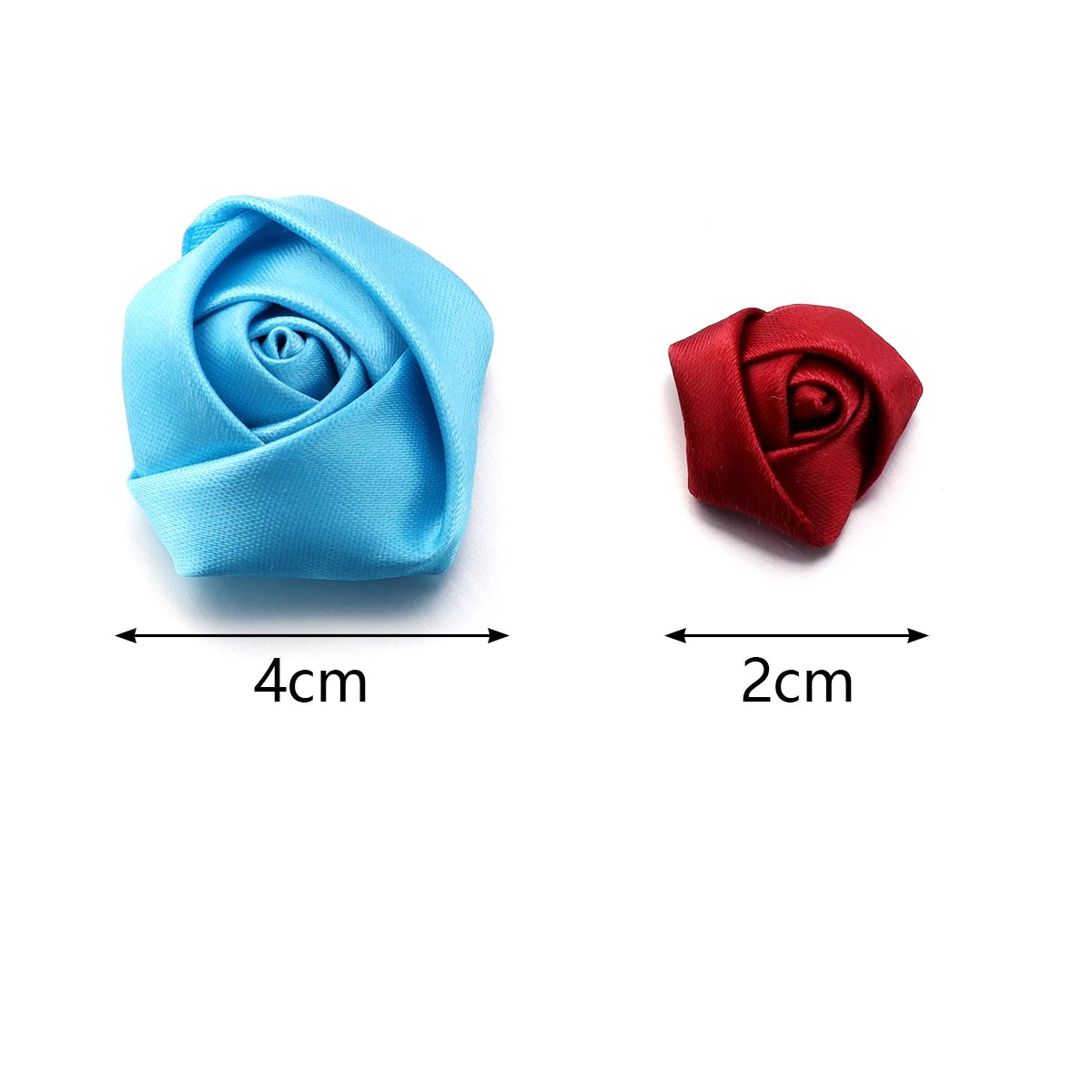 20pcs Mini Ribbon Rose Rosettes for DIY Hair Accessories & Crafts Hair Accessory Embellishments PLUSH