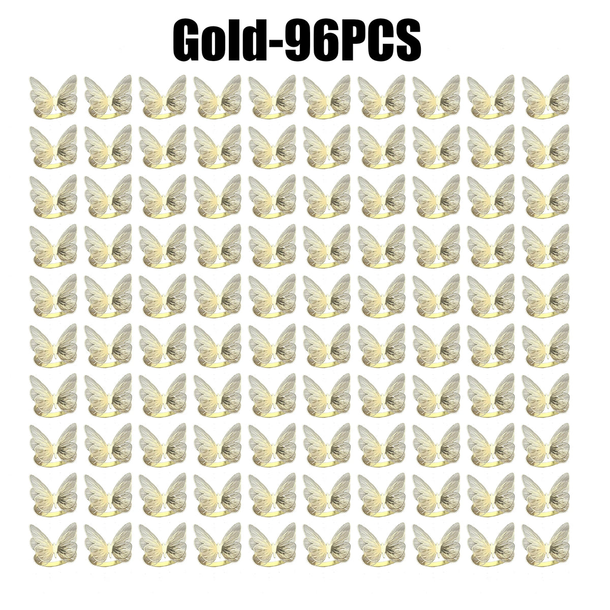 Hollow Butterfly Metal Napkin Rings – Nordic Table Decor Napkin Rings PLUSH Gold 96PCS