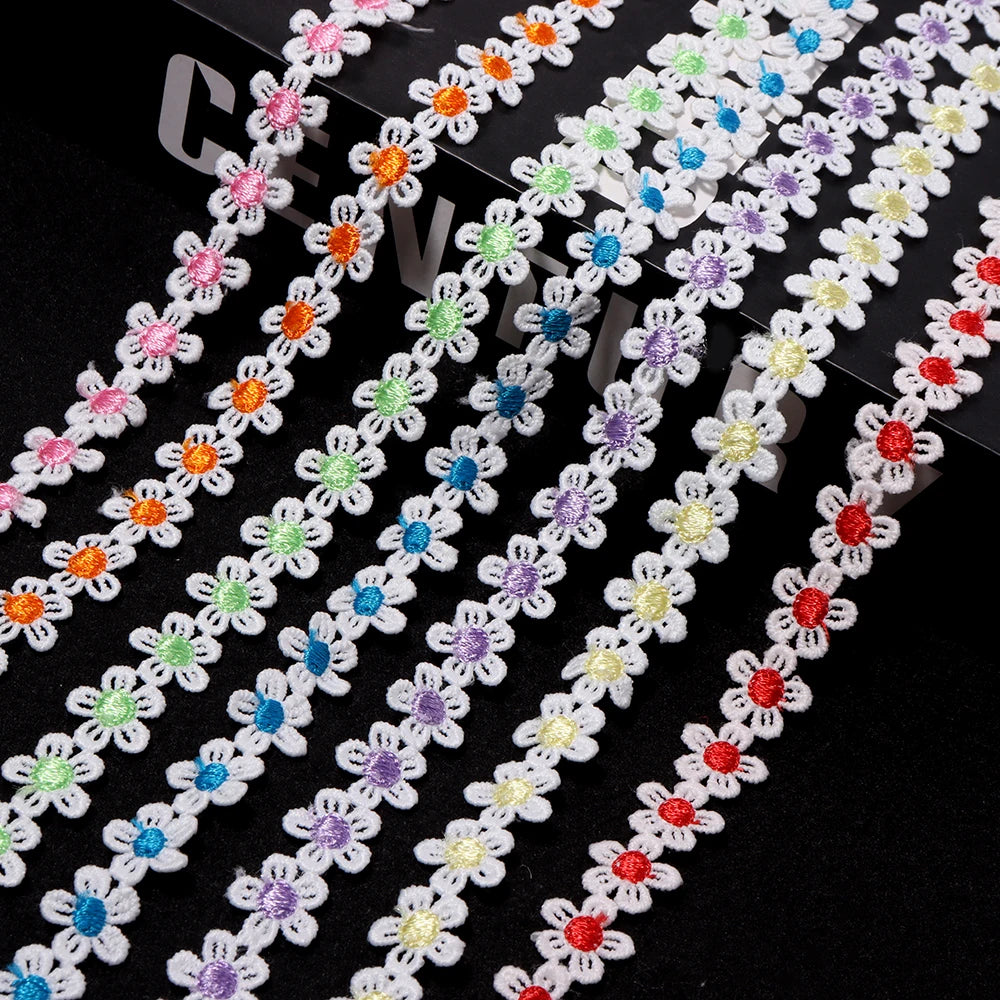3 Yards Flower Lace Trim 1.5cm Polyester – DIY Craft Decor Lace Trim Ribbon PLUSH