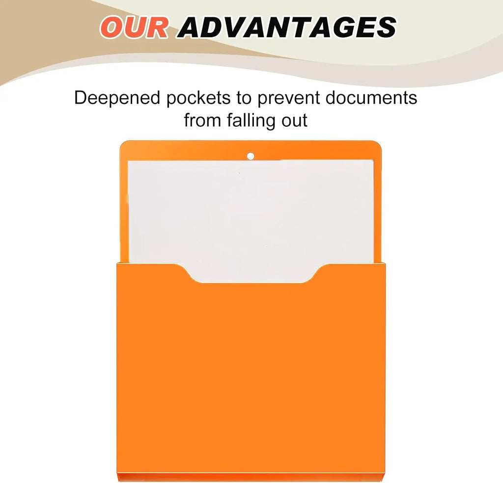 Magnetic Wall Mounted File Box & Document Organizer Rack Wall File Organizer PLUSH