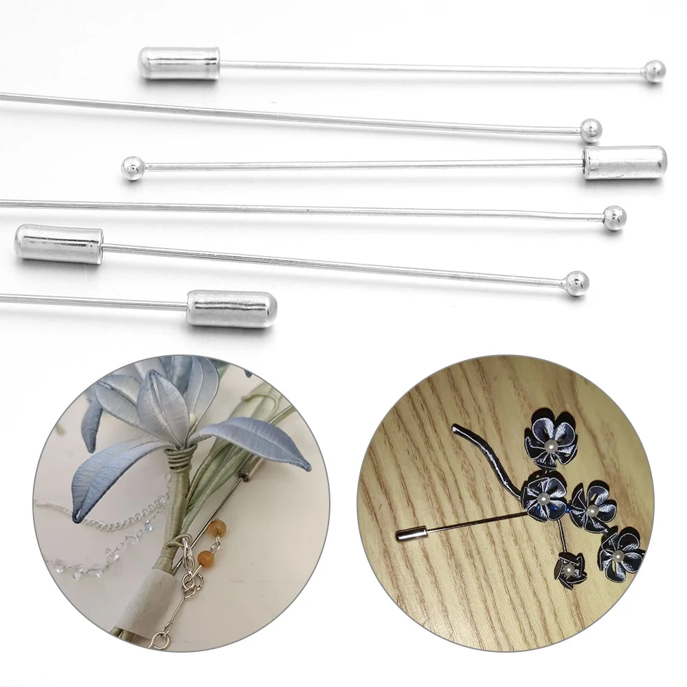 10pcs Rhodium Copper Safety Pins – DIY Brooch Jewelry Findings Jewelry Findings Pins PLUSH