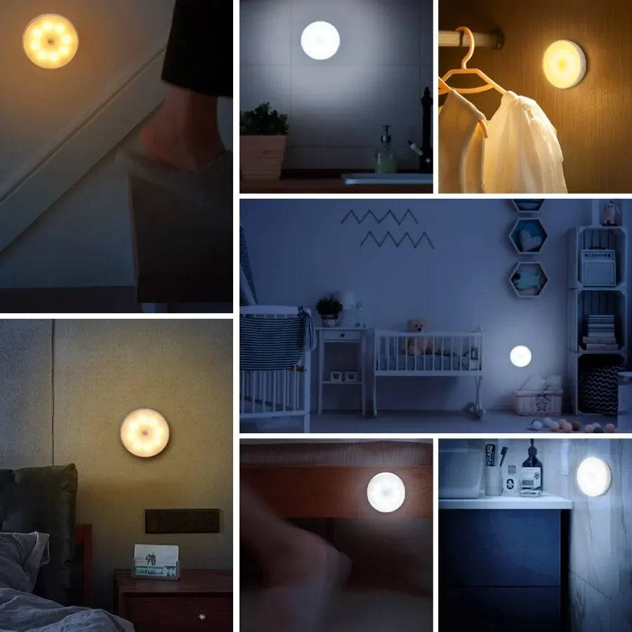 LED Motion Sensor Night Light USB Rechargeable Cabinet Lamp Motion Sensor Light PLUSH
