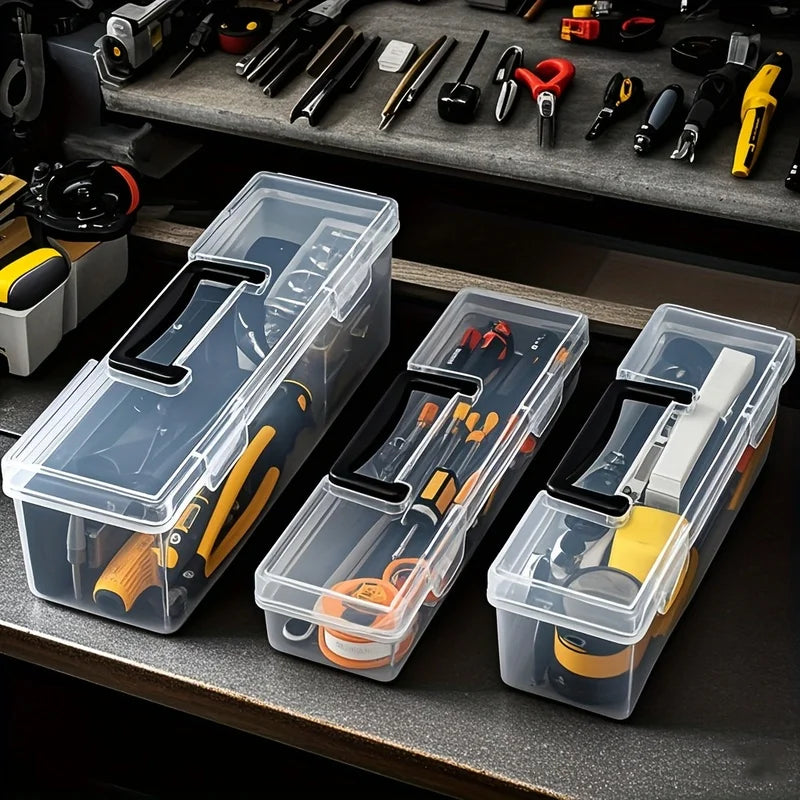 Portable Plastic Tool Storage Box with Lid – DIY Organiser Tool Storage Box PLUSH
