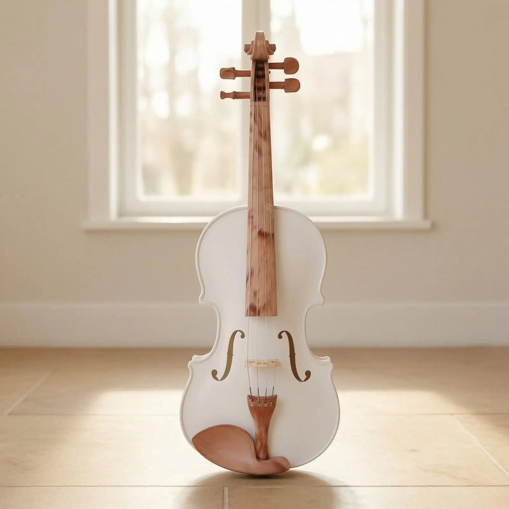 Hand-Carved 4/4 Violin – Marble-Pattern Glossy Finish & Case Full-Size Violin PLUSH