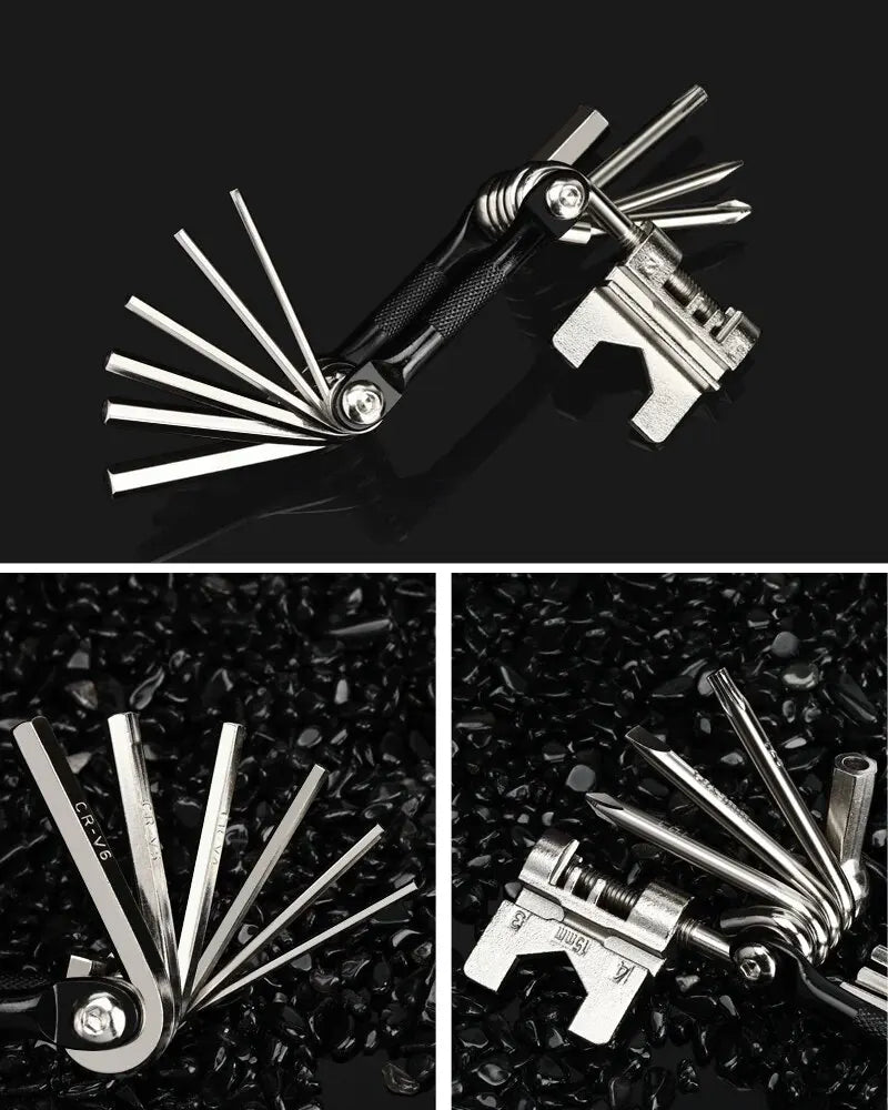 RIDERACE Bicycle Multi Tool – Chain Splitter, Wrench & Screwdriver Bicycle Repair Multitool PLUSH