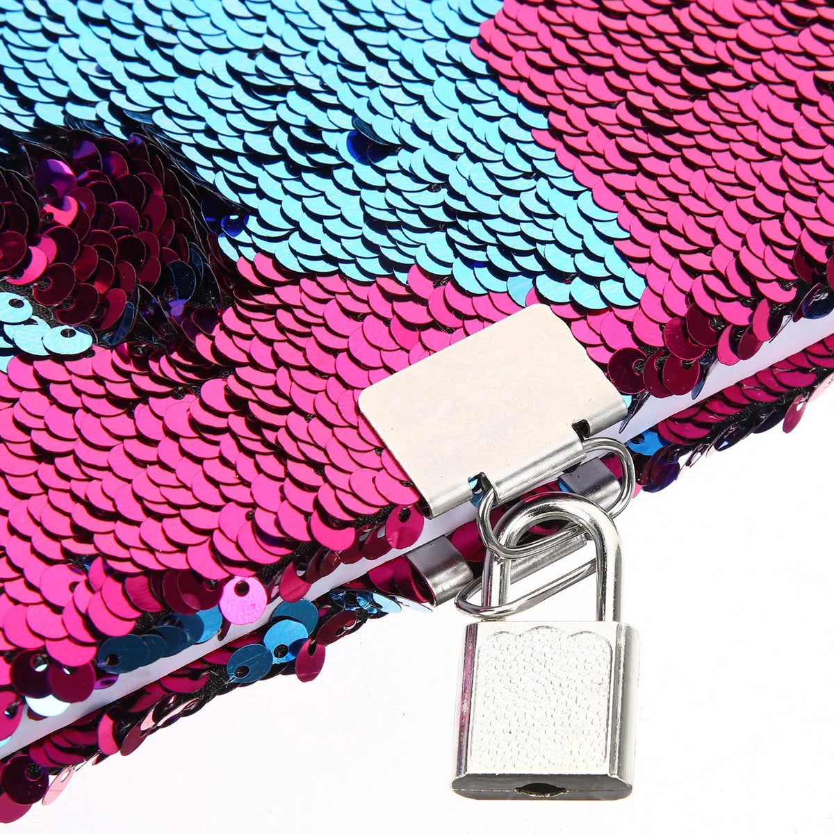 Reversible Sequin Lock Journal Hardcover Diary Notebook Lock Journal Notebook PLUSH