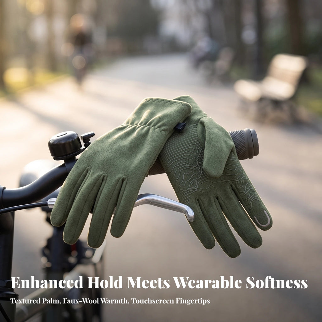 Touchscreen Winter Gloves with Grip – Lightweight & Warm Winter Knit Gloves PLUSH