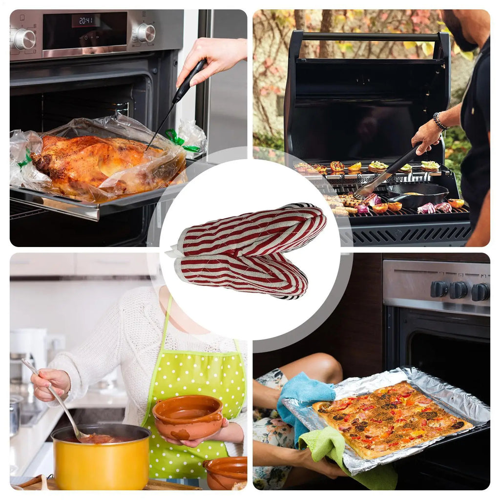 Heat-Resistant Oven Mitt – Non-Slip Kitchen Potholder Glove Oven Mitt PLUSH