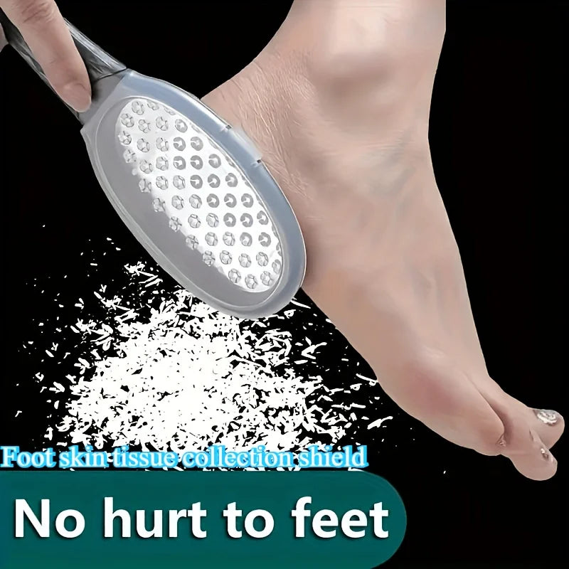Stainless Steel Foot File & Callus Remover with Splash Guard Foot File Rasp PLUSH