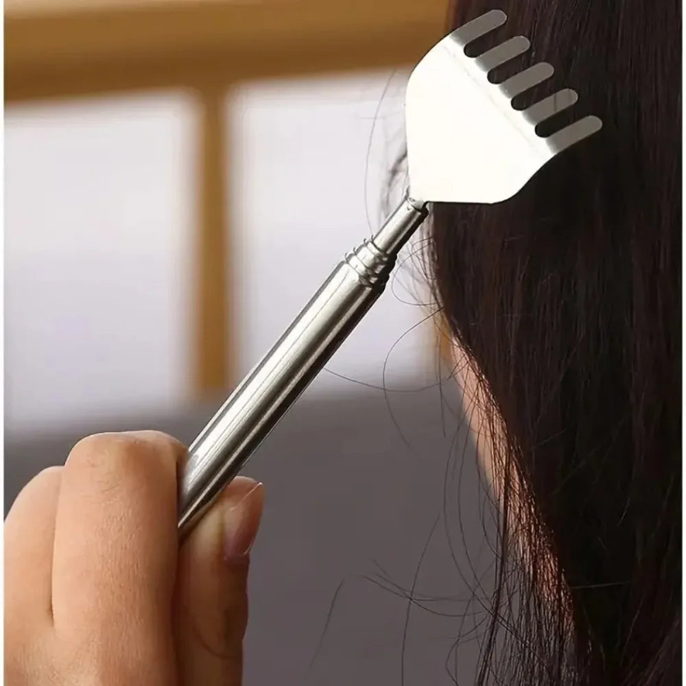Telescopic Stainless Steel Back Scratcher – Pocket Pen Clip Back Scratcher PLUSH