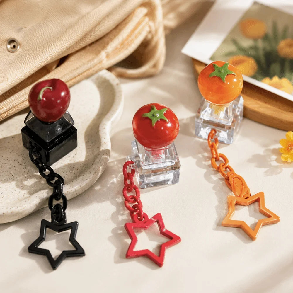 Fruit Fidget Keycap Keychain | Soft Glow Silent Press Fidget Keychain PLUSH