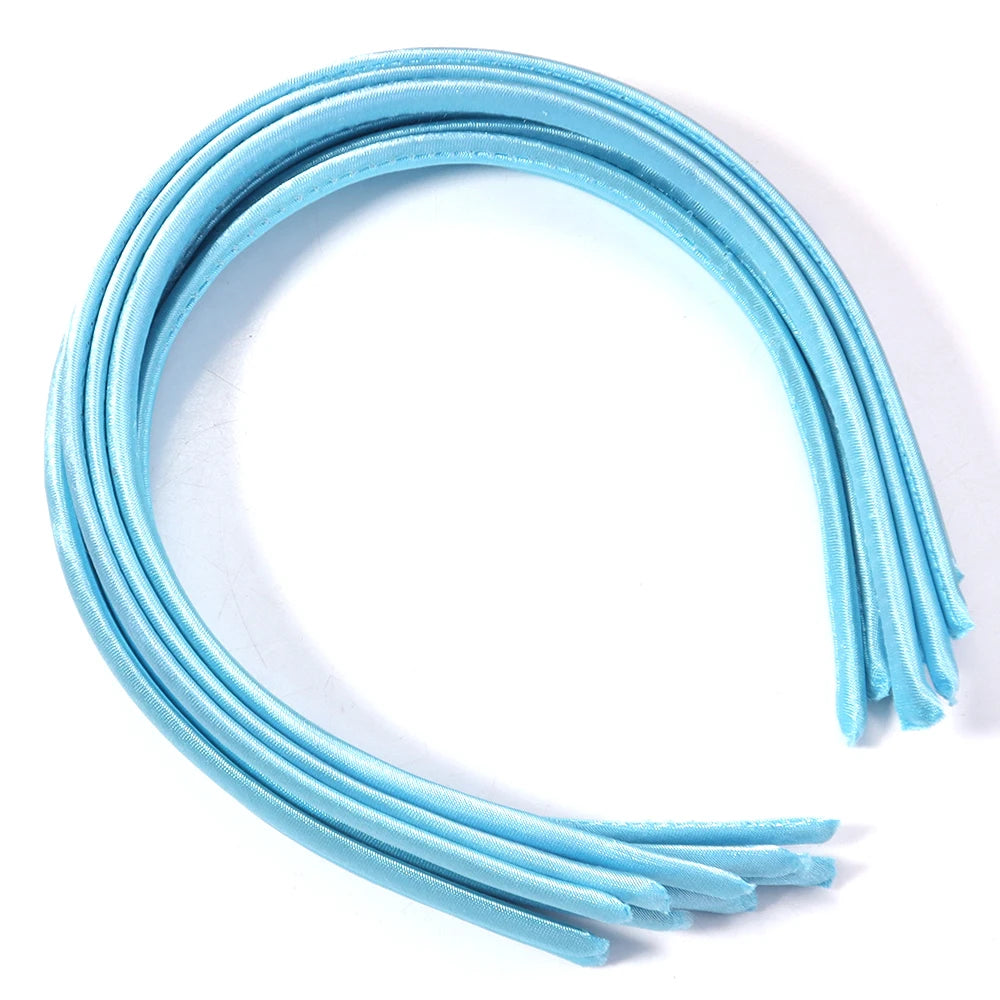 10pcs 9mm Fabric Cover Hairband Blank Base – DIY Hair Hoops DIY Hairband Base PLUSH blue
