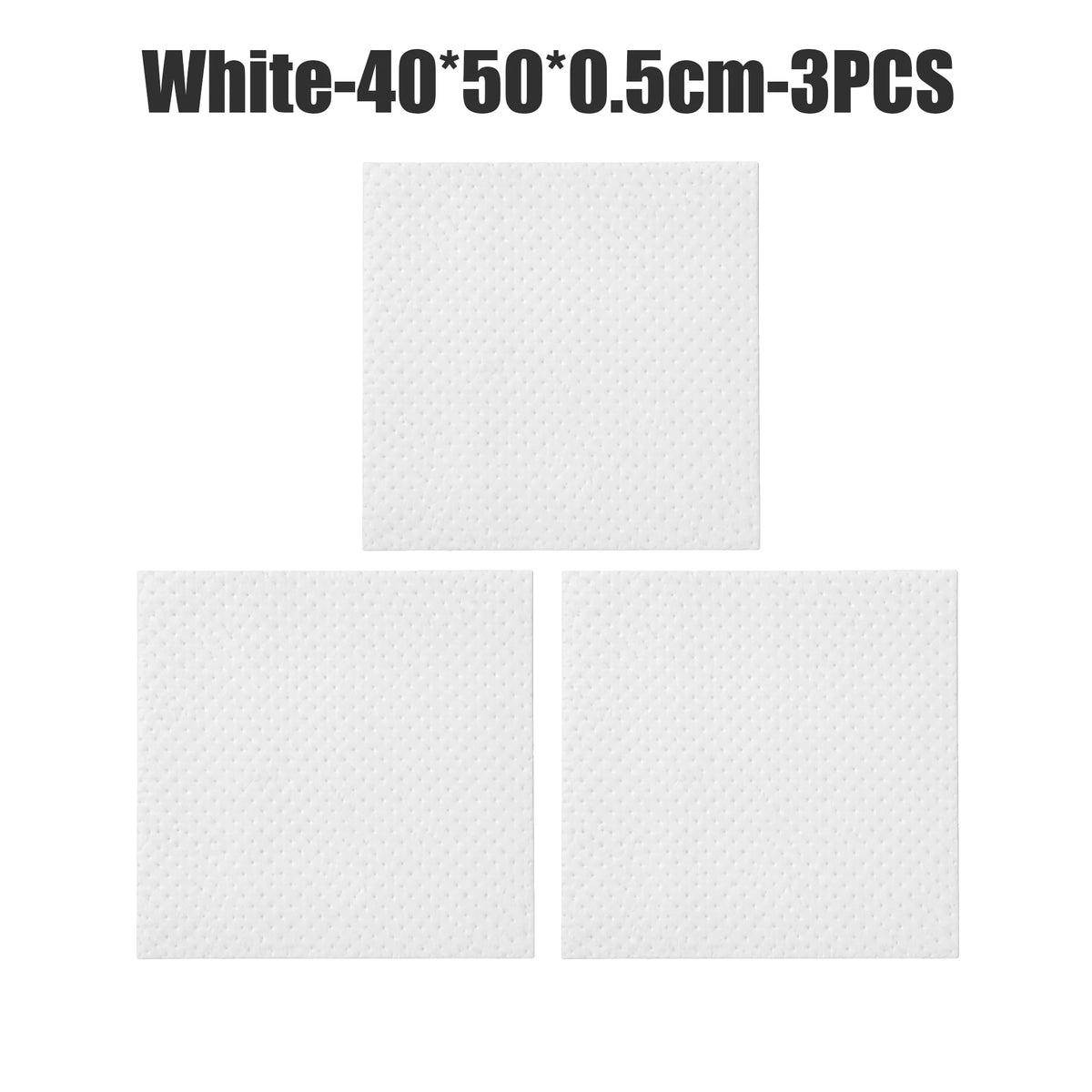Industrial Oil Absorbent Pad 400x50cm – Heavy Duty Spill Mat Oil Absorbent Spill Pad PLUSH White 3PCS 40x50x0.5cm