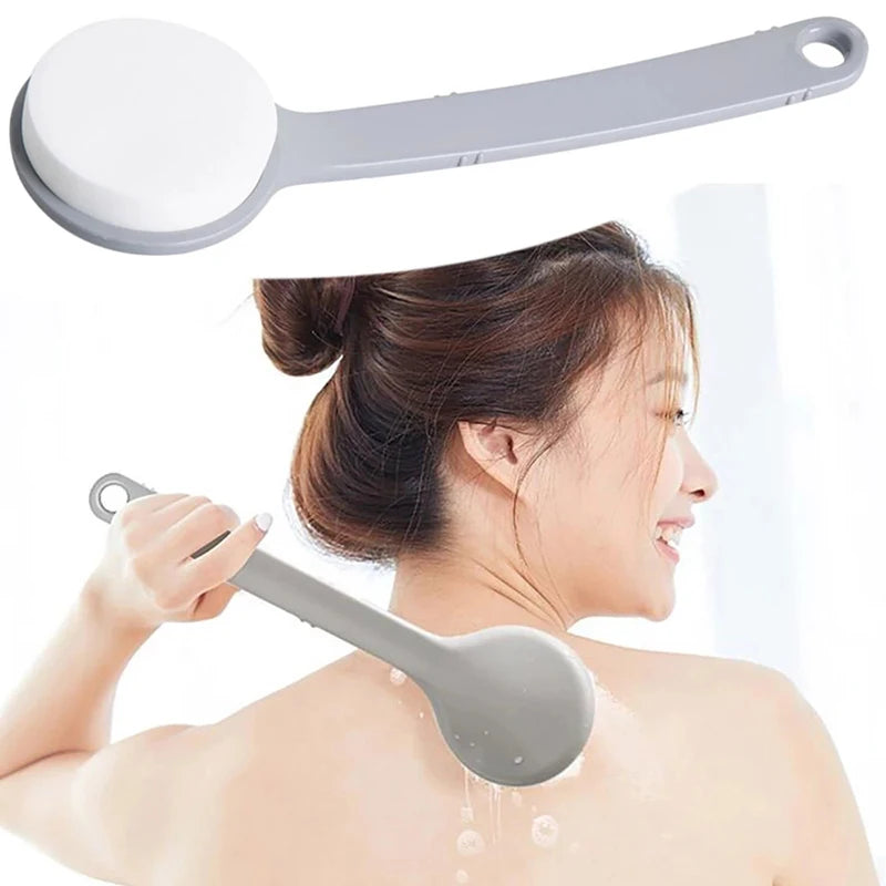 Long Handle Sponge Back Scrubber – Body Exfoliating Bath Brush Bath Back Scrubber PLUSH Default Title