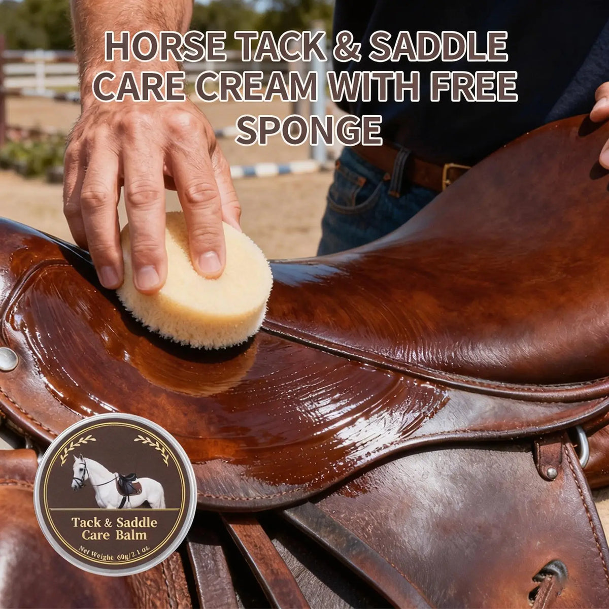 Leather Saddle & Tack Conditioning Balm | Beeswax Cream 60g Leather Conditioning Cream PLUSH