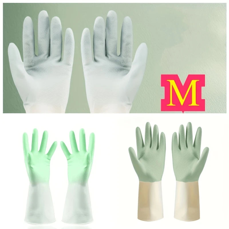 Non-Slip PVC Kitchen Cleaning Gloves – 1 Pair Kitchen Cleaning Gloves PLUSH