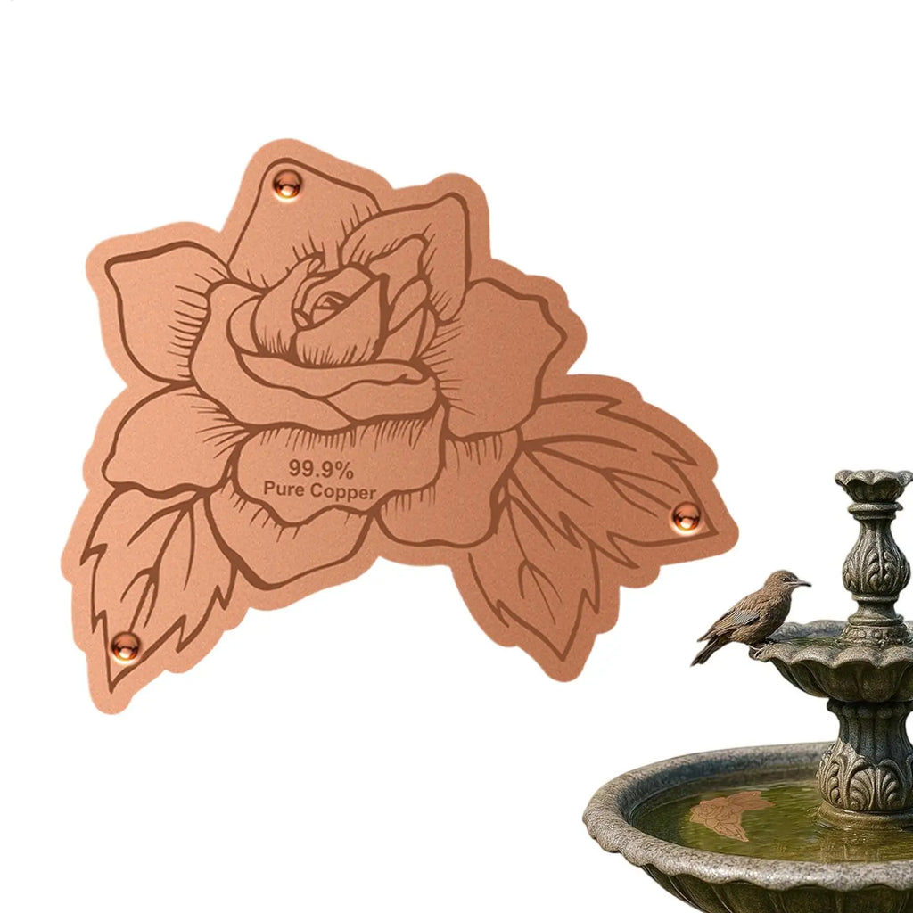 Copper Bird Bath Purifier Disk – Triple-Point Support Bird Bath Accessory PLUSH