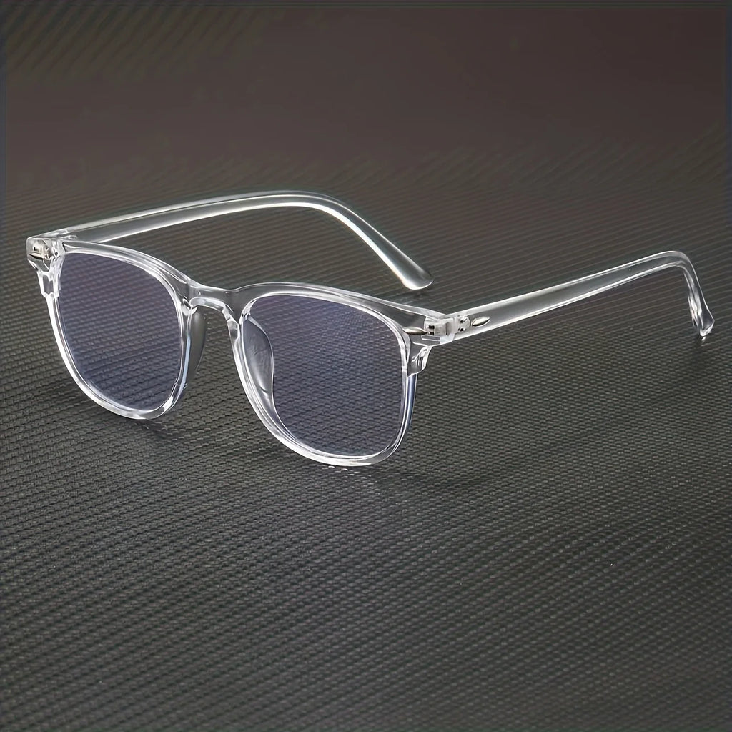 Anti-Blue Light Glasses – Oval Full-Rim Lightweight PC Frame Blue Light Glasses PLUSH Clear