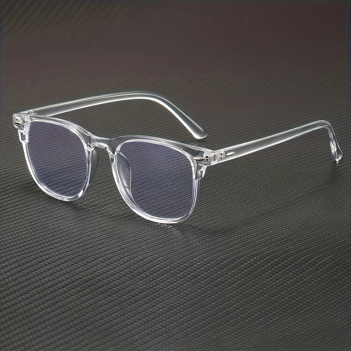 Anti-Blue Light Glasses – Oval Full-Rim Lightweight PC Frame Blue Light Glasses PLUSH Clear