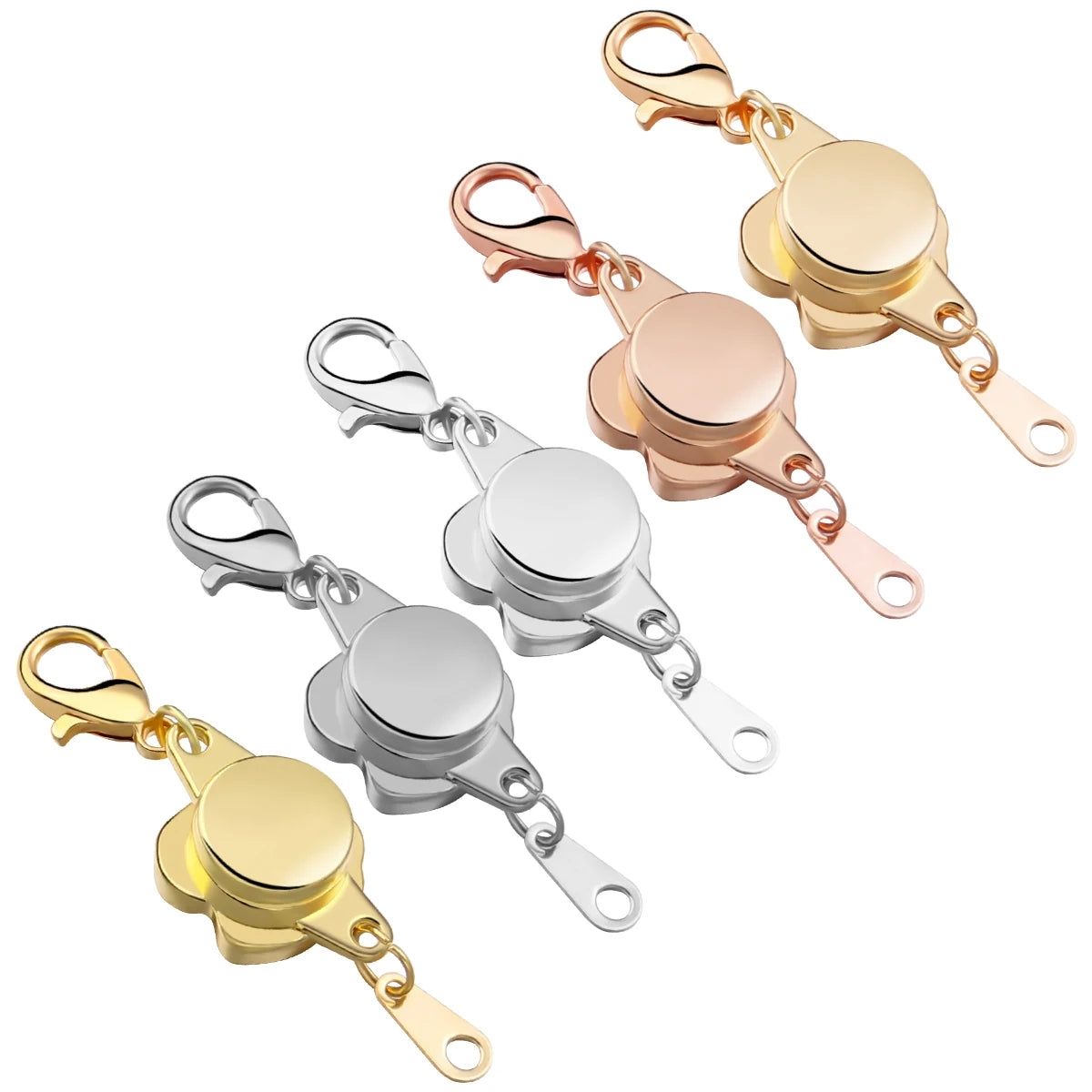 5 Sets Metal Rose Lobster Clasp Magnetic Buckle DIY Jewelry Jewelry Clasp Findings PLUSH