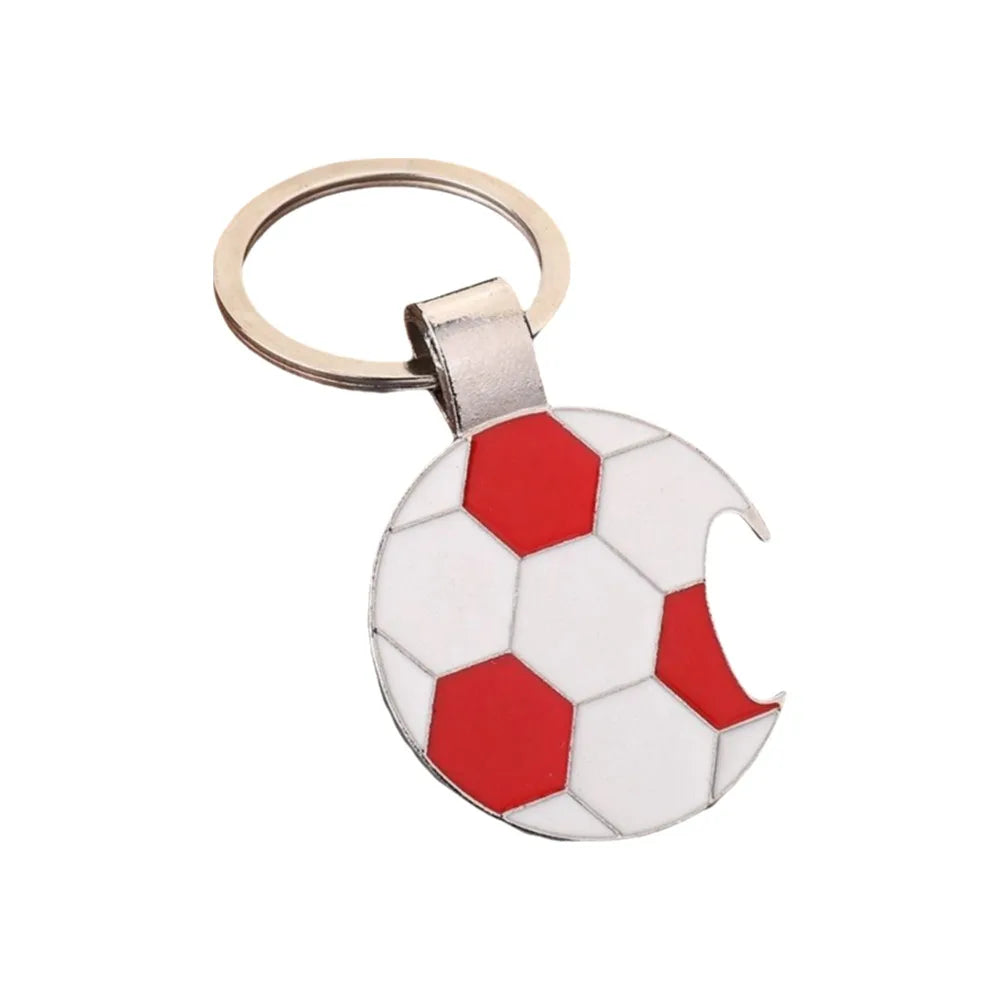 Mini Soccer Ball Key Chain – Zinc Alloy Football Key Ring Sports Key Chain PLUSH Red