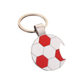 Mini Soccer Ball Key Chain – Zinc Alloy Football Key Ring Sports Key Chain PLUSH Red