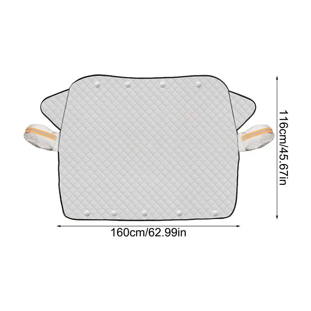 Magnetic Car Windshield Snow & Sun Cover – Universal Fit Windshield Protector Cover PLUSH XL