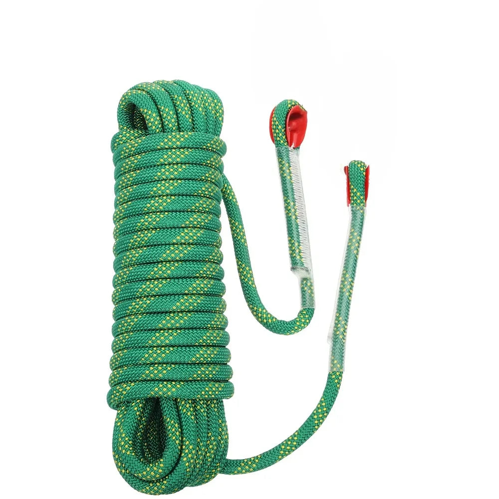 12mm Static Safety Rope – High Strength Climbing & Rescue Cord Static Climbing Rope PLUSH Green