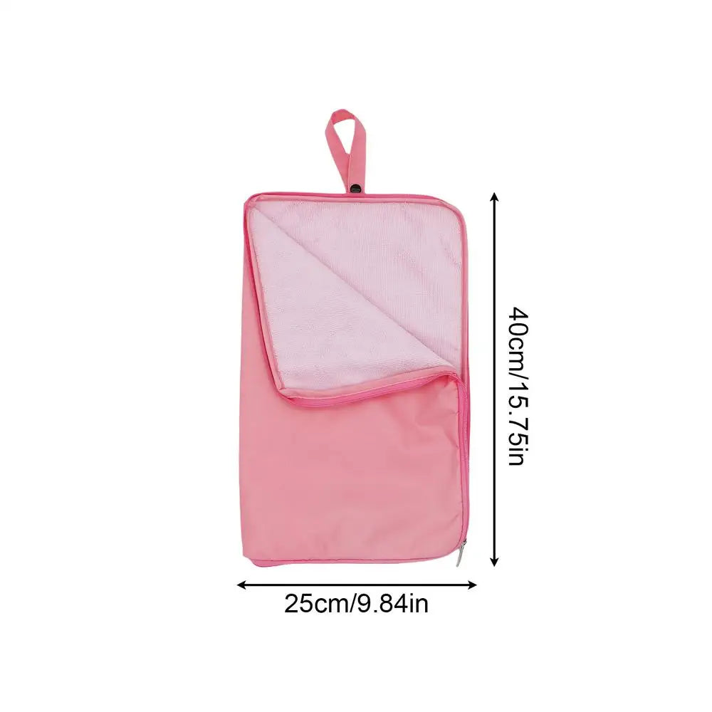Zipper Wet Dry Bag with Towel – Leak-Proof Swim Pouch Wet Dry Swim Bag PLUSH Pinks