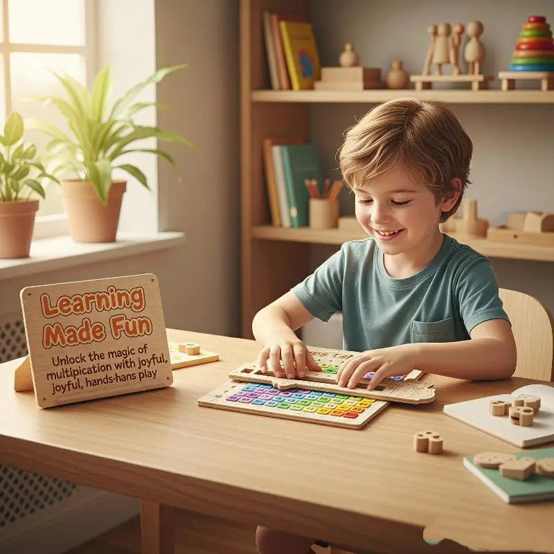 Montessori Wooden Multiplication Board Math Toy for Kids Educational Math Toy PLUSH