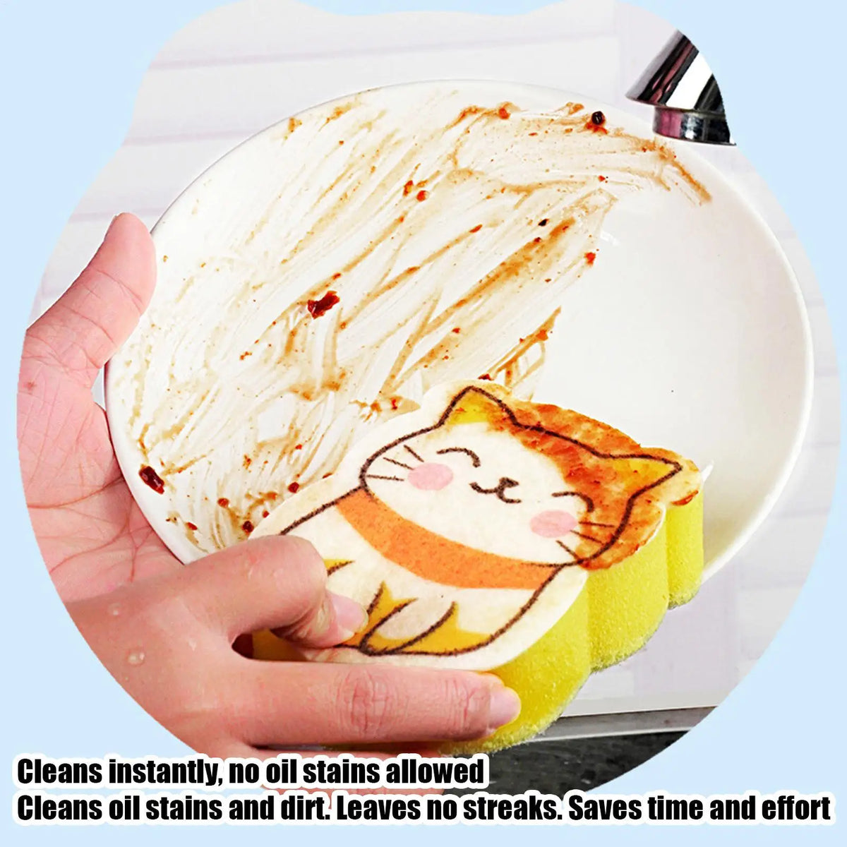 Kitchen Scrubbing Sponge – Eco-Friendly Dish Scouring Pad Kitchen Scrubbing Sponge PLUSH