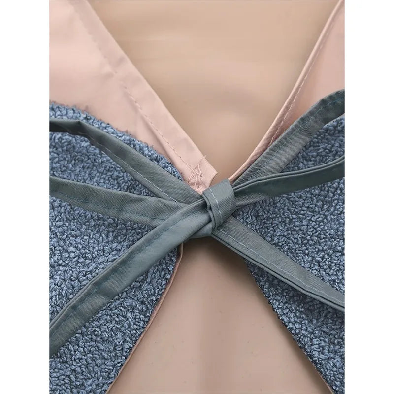 Waterproof Kitchen Apron Large Pocket Adjustable Sleeveless PVC Kitchen Apron PLUSH